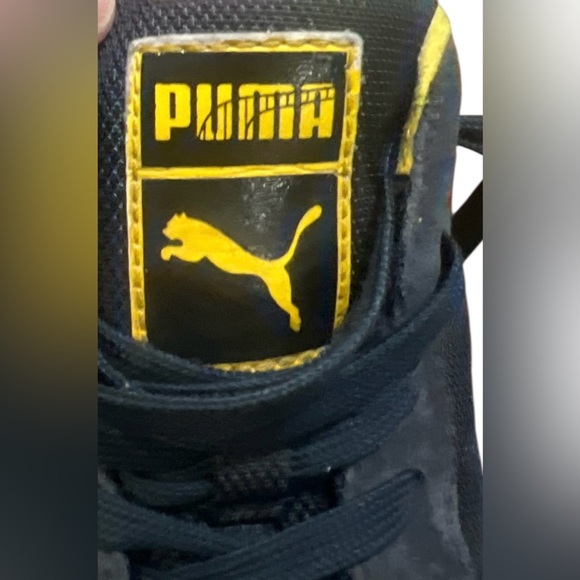 Puma Gray and Yellow Retro Sneakers with Sleek Low-Top Design - Picture 2 of 8
